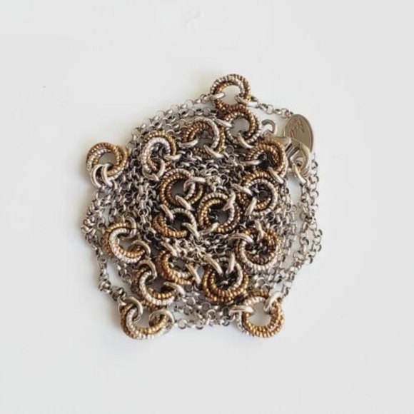 Frederic Duclos Sterling Silver Love Knot 40 in Long Necklace - Picture 8 of 9